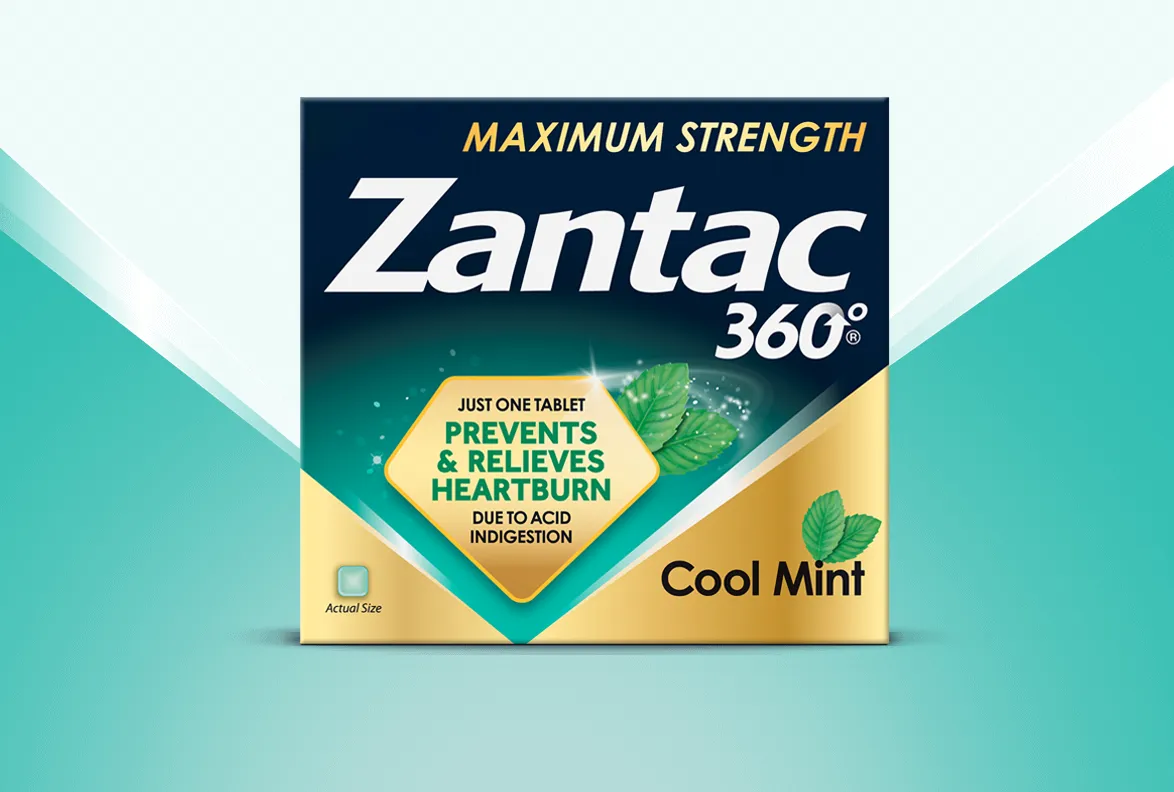 Original Strength Zantac 360 package